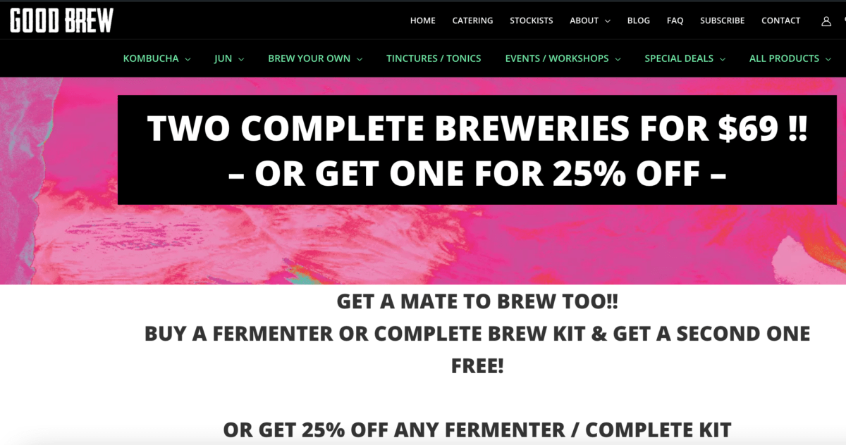 The Good Brew Company | Sep 22 2022 Get Two Complete Kombucha Breweries For $69