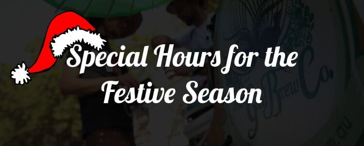 SPECIAL HOURS FOR THE FESTIVE SEASON