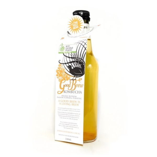 Kombucha Orange Blossom - Passion Flower Turmeric | Good Brew