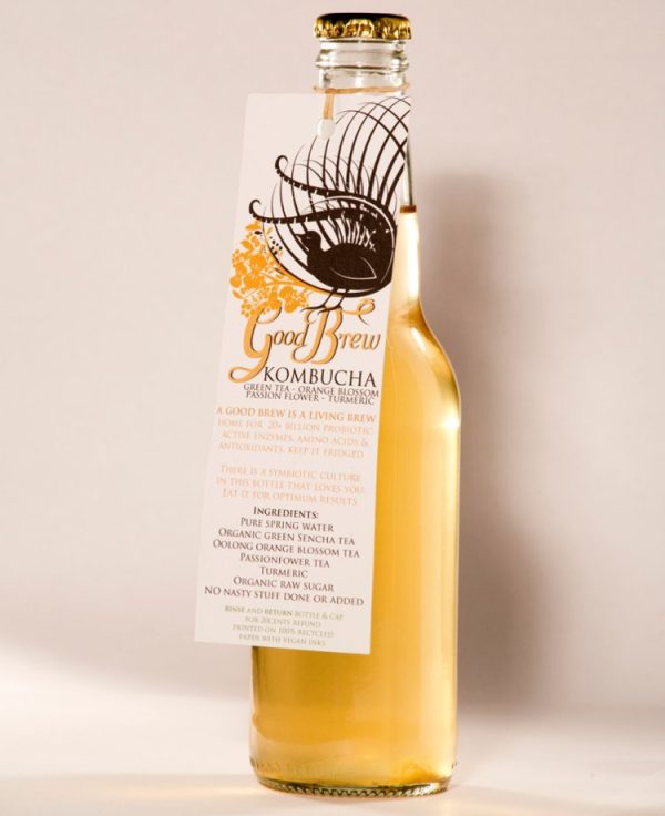 Kombucha Orange Blossom - Passion Flower Turmeric | Good Brew