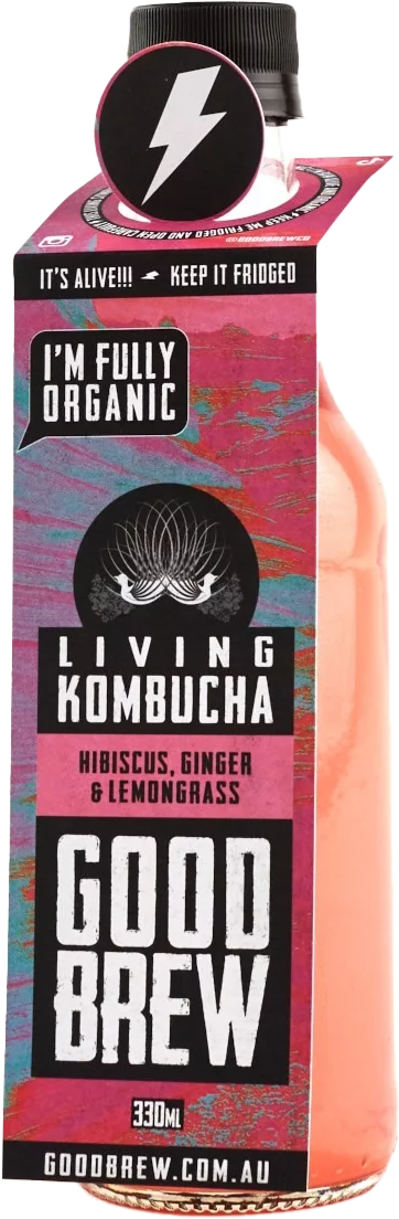 Hibiscus , Ginger, & Lemongrass | Organic Kombucha 